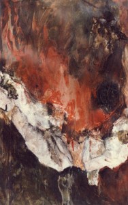 Fallen Warrior with Wolf